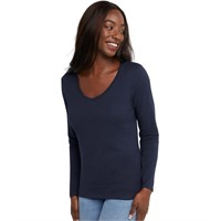 Hanes Women\u2019s Perfect-T Long Sleeve V-Neck