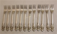 (12) Wallace Grande Baroque Sterling Seafood Forks