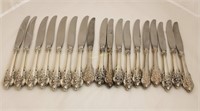 18 Wallace Grand Baroque Sterling SS Dinner Knives