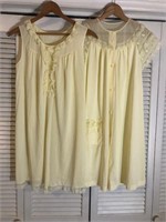 VINTAGE SHADOWLINE 2PC NIGHTGOWN SET MEDIUM