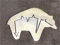 Sterling Silver Bear Fetish pin by Robert Johnson