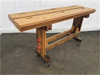 Wooden Butcher Block Work Table
