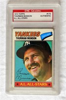 1972 Topps Thurman Munson Baseball Card All Stars
