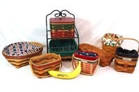 9 Longaberger Various Sizes Baskets