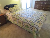Single Bed and Bedding