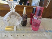 Perfume Bottles and Tray