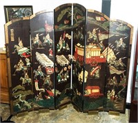 Large Six Panel Asian Room Divider