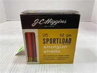 25 ROUNDS OF J.C. HIGGINS 12 GA. SPORTLOAD SHOTGUN