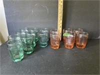 Lot of assorted coloured glasses