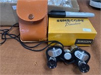 Sunscope Binoculars, case & Original Box