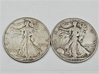 1946 D&S Silver Walking Liberty Coins