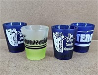 4pc Tennessee Shot Glasses