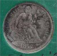 1873-P Seated Liberty Dime XF+