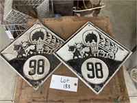 Vintage Nebraska Highway Signs/Covered Wagon