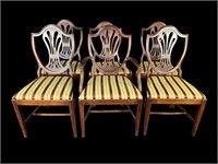 SET OF 6 SHIELD BACK CHAIRS