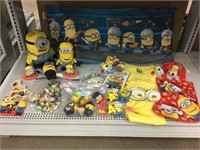 Collection of minion plush, toys and more.