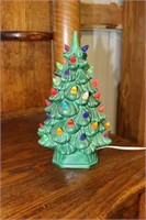 Small Ceramic Christmas Tree 11" tall (works)