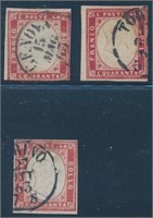 ITALY SARDINA #13, #13b & #13c USED FINE-VF