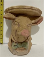French Country Bistro Chef Pig Wall Shelf - 1995