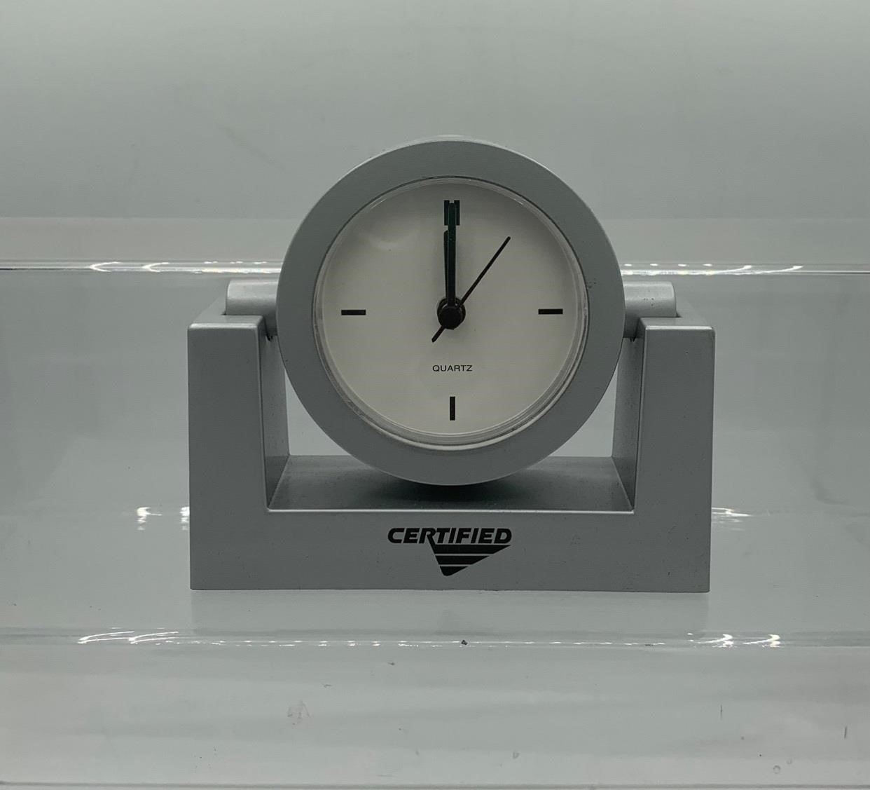 Certified Silver Table Clock