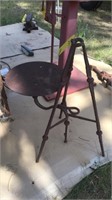 Metal umbrella table