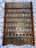 States spoons collection and rack