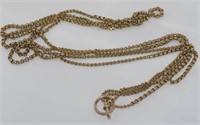 Victorian rolled gold muff chain
