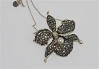 Mimco black orchid necklace