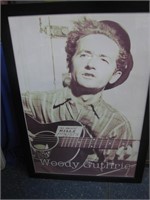 Woody Gruthrie 27 x 39  Framed
