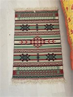 Vintage Native American Theme Woven Rug
