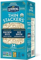 2 BOXES!  Lundberg Organic Thin Stackers Brown