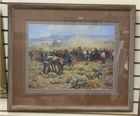 Wild horse round up by George Phippen print