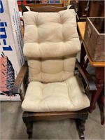 Wood rocker with pads