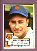 1952 TOPPS BASEBALL #104 DON KOLLOWAY - DETROIT