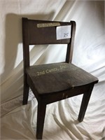 Vintage Wood Child's Chair  1929