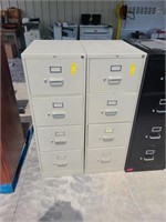 2 Tan Filing Cabinets