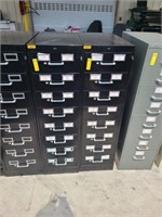 2 Black Filing Cabinets