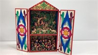 Peruvian Altar box, hand painted figures