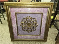 Large Framed Purple Decorative Picture