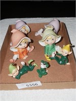 Vintage Lefton & Homco Elf / Fairy Figurines
