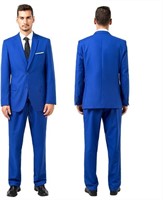 Wehilion Suits Men's Straight Fit 2 Piece Suit-L