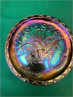 Bicentennial Plate Iridescent Glass 8” diameter