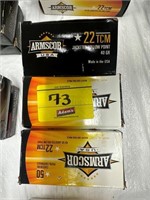 (3) BOXES OF ARMSCOR 22 TCM JHP 40 GR, 50