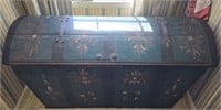 Antique Painted wood trunk