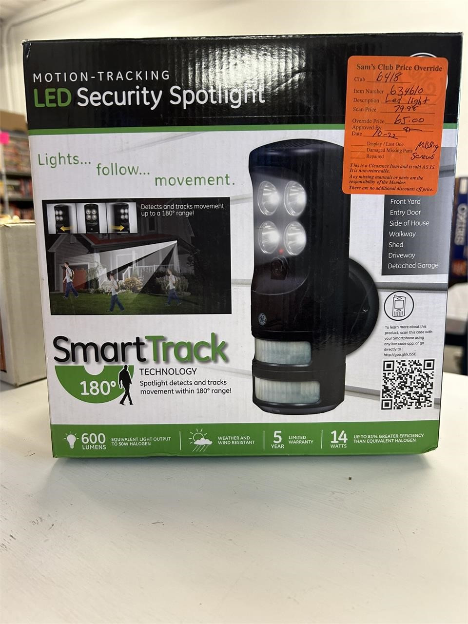 LED Motion-Tracking Security Spotlight