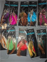 7 dozen packaged feathered earring sets for Resale