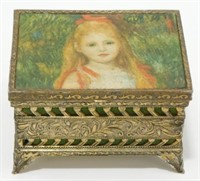Vintage Footed Trinket/Jewelry Box “Portrait Of A