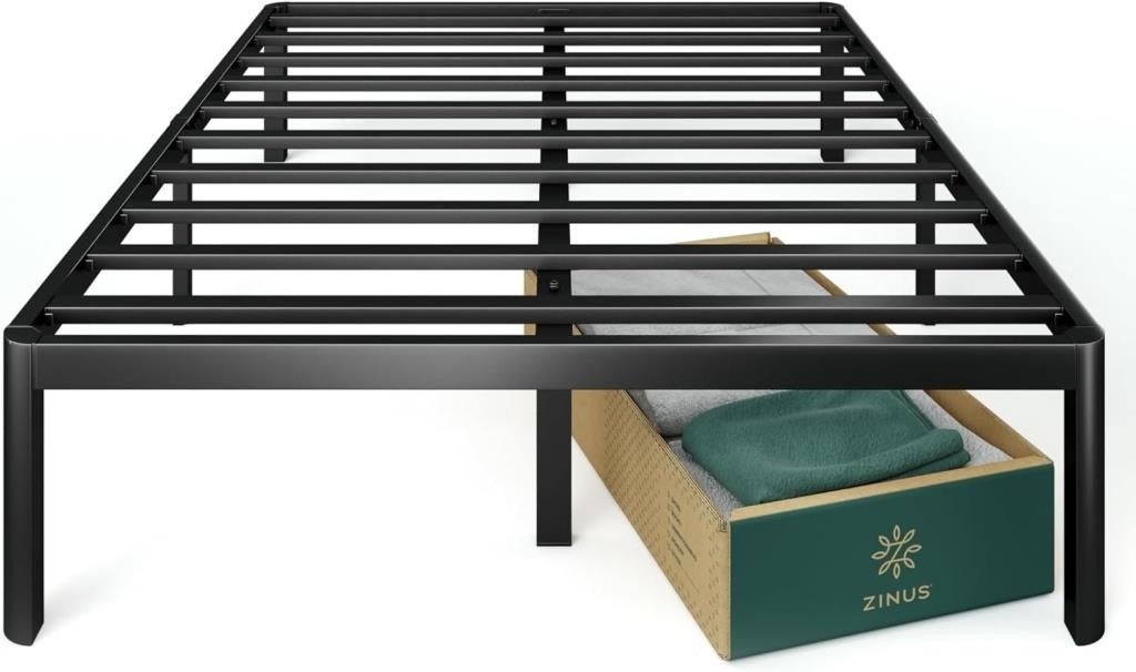 16 Inch Metal Platform Bed Frame, Queen