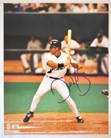 Signed Dave Martinez Baseball Photograph