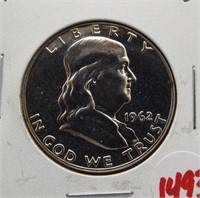 1962 GEM proof Franklin half dollar.